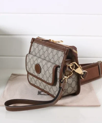 GUCCI MESSENGER BAG WITH INTERLOCKING - top-grade luxury bag dupe