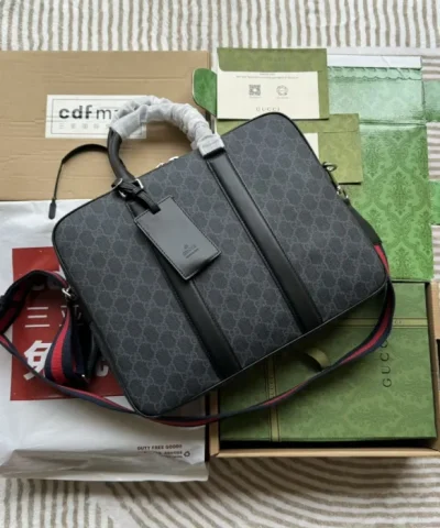 Replica Gucci GG Black Briefcase - 1:1 premium replica handbag