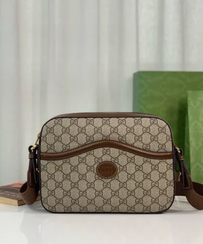 GUCCI MESSENGER BAG WITH INTERLOCKING G - 1:1 premium replica handbag