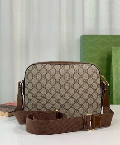 GUCCI MESSENGER BAG WITH INTERLOCKING G - designer handbag clone