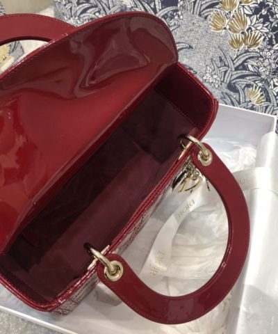 Replica Lady Dior Large Red Patent
