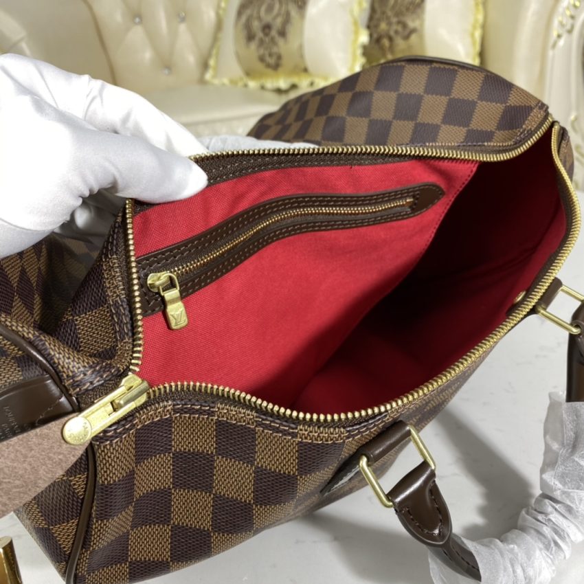 Replica Louis Vuitton Speedy Brown Grid - elite factory replica handbag