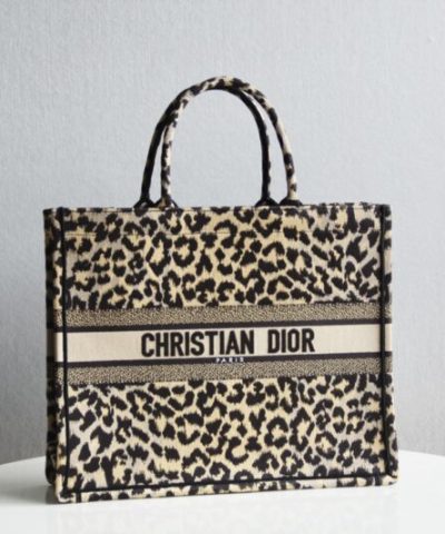 Replica Dior Tote Book Leopard Print - top-grade luxury bag dupe