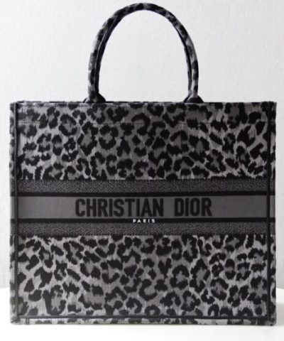 Replica Dior Tote Book Leopard Grey - 1:1 premium replica handbag