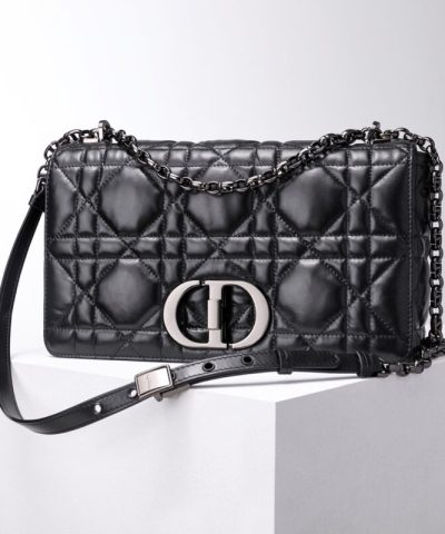 Replica Dior Caro Bag Diamond Black - premium superclone handbag