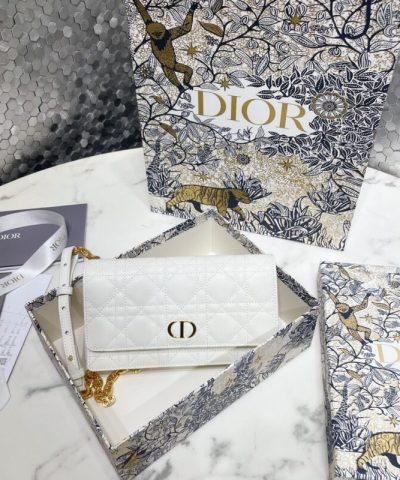 Replica Dior Miss Caro Pouch White