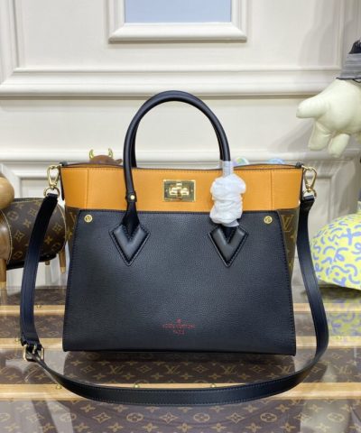 Replica Louis Vuitton On My Side Black – Brown - high-quality designer bag dupe