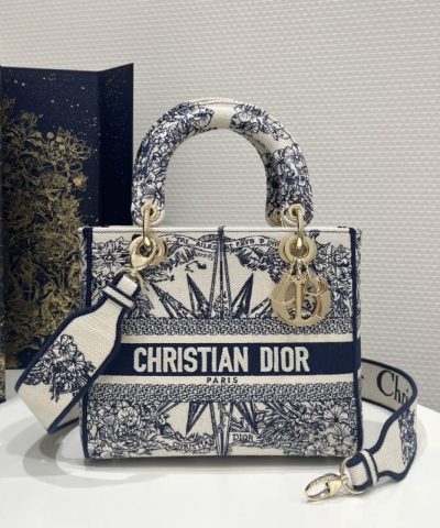 Replica Lady Dior D – Lite Blue Star - high-end replica designer purse