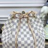 Replica Louis Vuitton Noe Bucket White Grid MM - 1:1 premium replica handbag