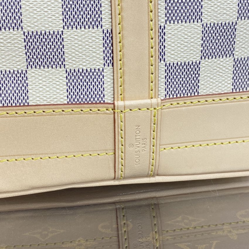 Replica Louis Vuitton Noe Bucket White Grid MM