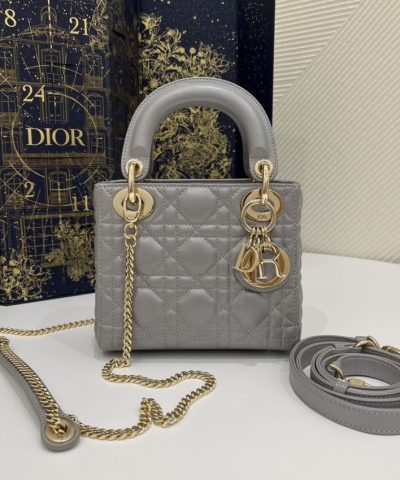 Replica Lady Dior Mini Grey Sillver