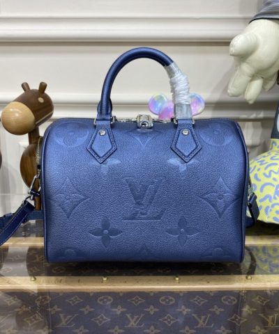 Replica Louis Vuitton Speedy Bandouliere 25 Dark Blue - high-end replica designer purse