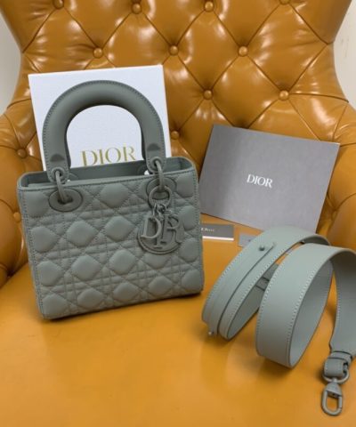 Replica Lady Dior Matte Grey Abc - high-end replica designer purse
