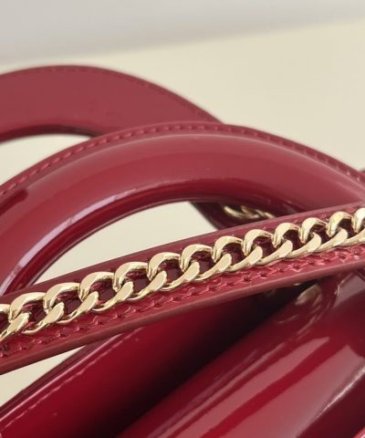 Replica Lady Dior Mini Red Patent