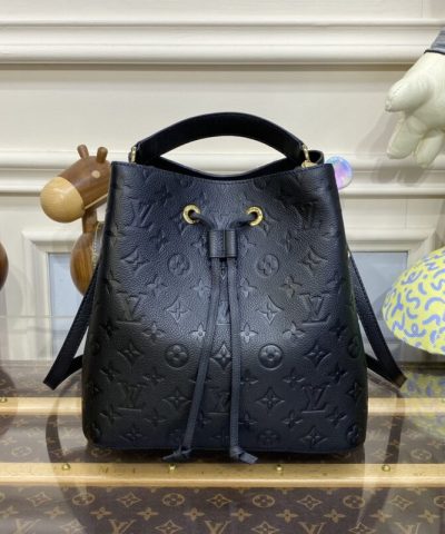 Replica Louis Vuitton Noe Bucket Black MM - 1:1 premium replica handbag
