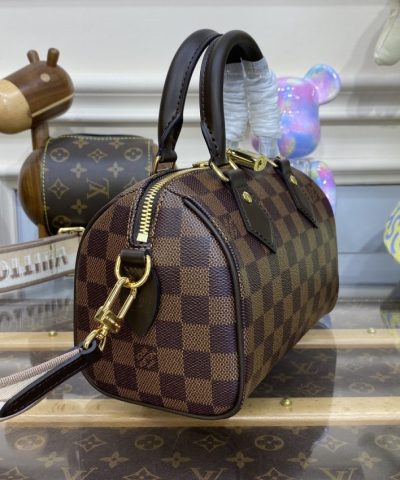 Replica Louis Vuitton Speedy Bandouliere 20 Brown Grid - 1:1 premium replica handbag
