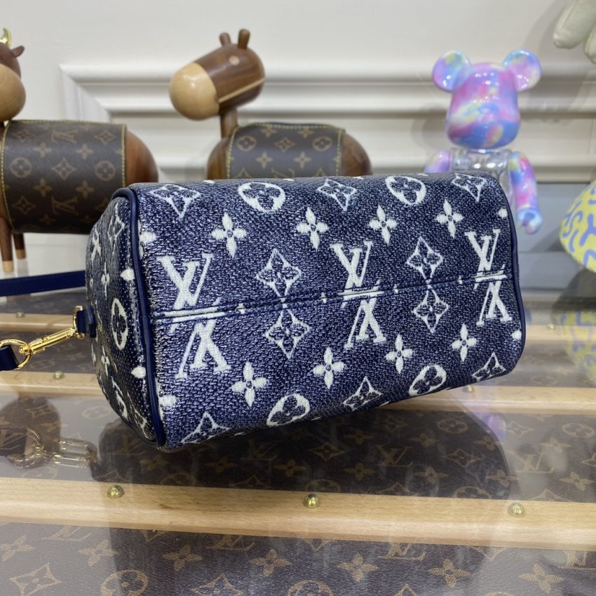 Replica Louis Vuitton Speedy Bandouliere Blue Denim