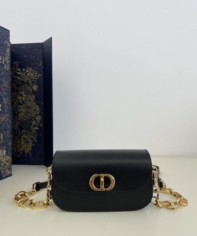 Replica Dior 30 Montaigne Avenue Black - premium superclone handbag