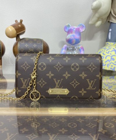 Replica Louis Vuitton Wallet On Chain Lily Brown - high-end replica designer purse