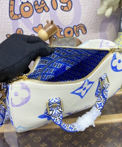 Replica Louis Vuitton Speedy Bandouliere 25 Blue