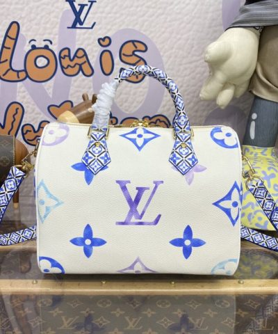 Replica Louis Vuitton Speedy Bandouliere 25 Blue
