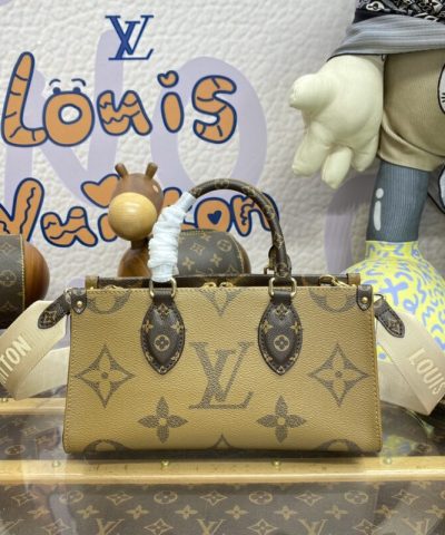 Replica LV Onthego East West Brown - top-grade luxury bag dupe