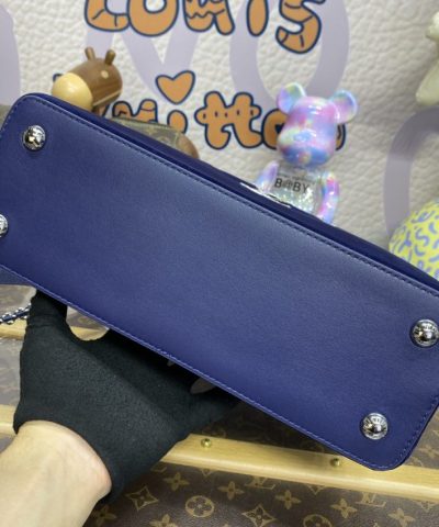 Replica Loius Vuitton Capucines Blue Velvet