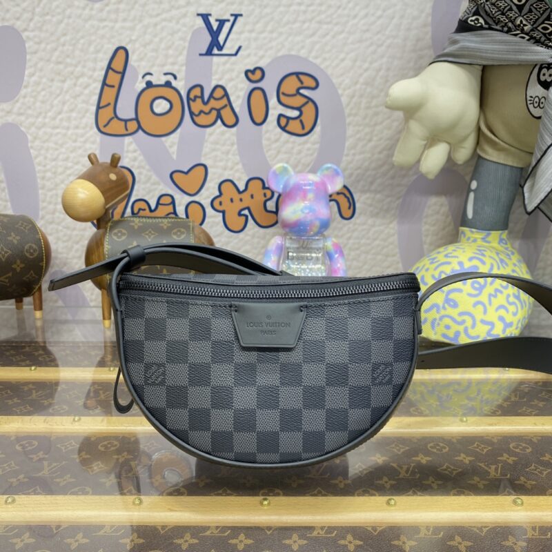 Replica Louis Vuitton Moon Crossbody Black Grid - 1:1 premium replica handbag