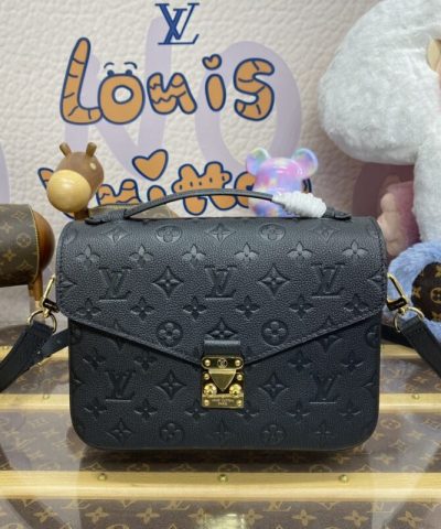 Replica Louis Vuitton Pochette Metis Black - 1:1 premium replica handbag