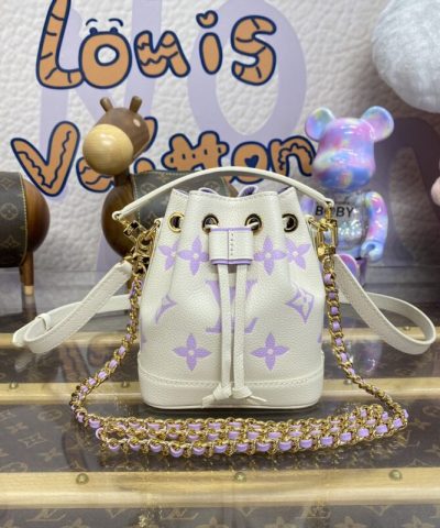 Replica Louis Vuitton Nano Noe White Purple