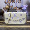 Replica Louis Vuitton Felicie Pochette White Purple
