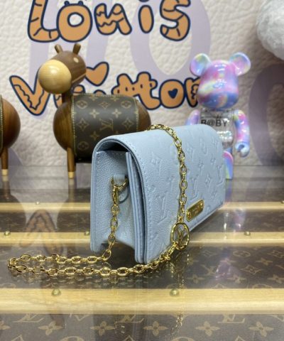 Replica Louis Vuitton Wallet On Chain Lily Sky Blue