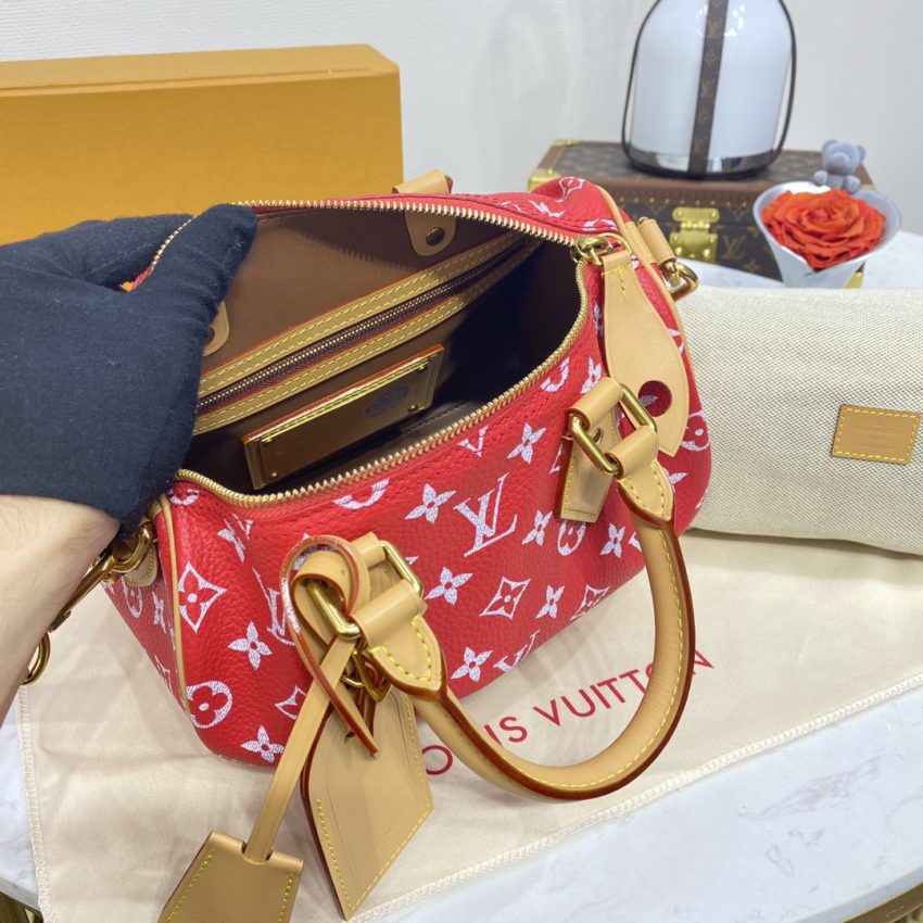 Replica Louis Vuitton Speedy P9 Bandouliere 25 Red - 1:1 premium replica handbag