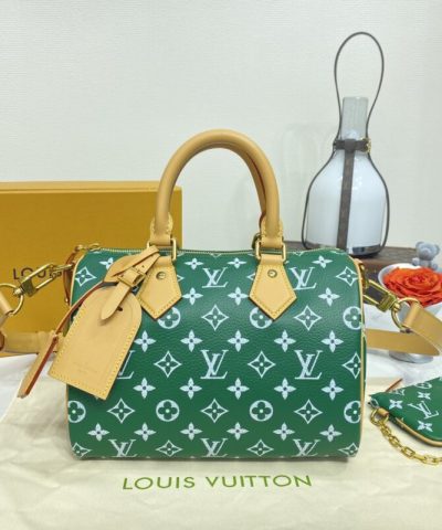 Replica Louis Vuitton Speedy P9 Bandouliere 25 Green - top-grade luxury bag dupe