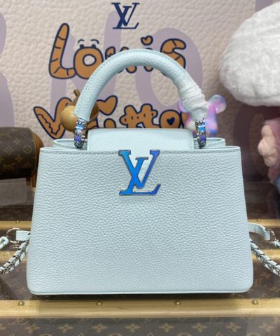 Replica Loius Vuitton Capucines Blue - designer handbag clone