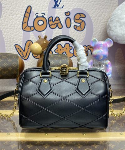 Replica Louis Vuitton Speedy Bandouliere 20 Black