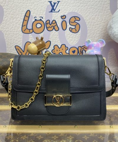 Replica Louis Vuitton Dauphine MM Black - designer handbag clone
