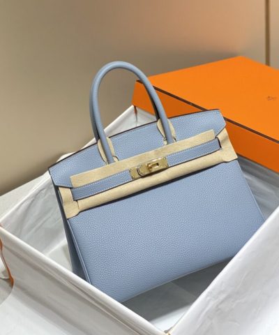Replica Hermès Birkin Linen Blue
