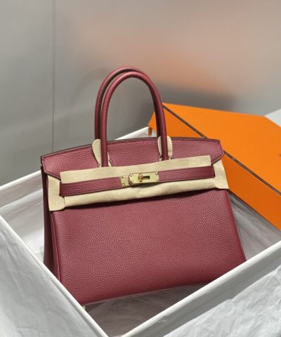 Replica Hermès Birkin Bordeaux Red - affordable luxury replica bag