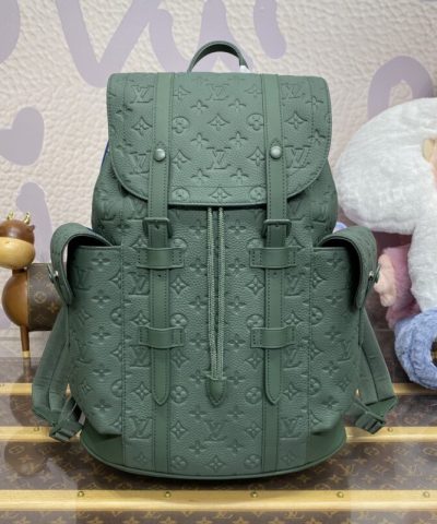 Replica Louis Vuitton Christopher Backpack Green - top-grade luxury bag dupe