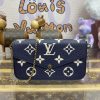 Replica Louis Vuitton Félicie Pochette Blue White