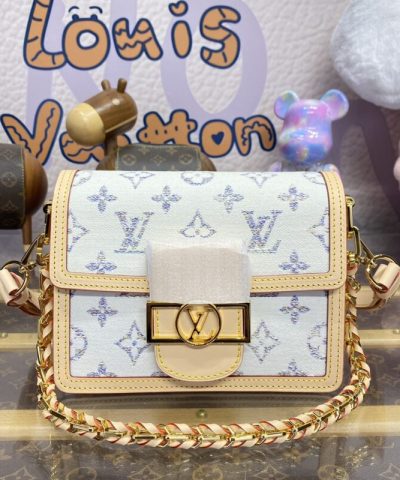 Replica Louis Vuitton Dauphine Mini Light Blue - high-quality designer bag dupe