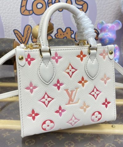 Replica LV Onthego Bb White - 1:1 premium replica handbag