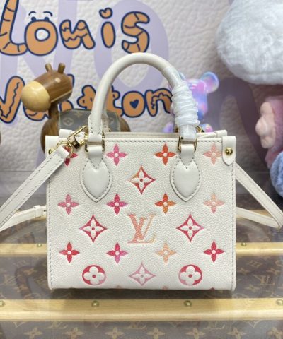 Replica LV Onthego White Orange - 1:1 premium replica handbag