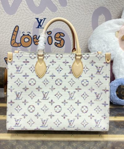 Replica LV Onthego White Denim