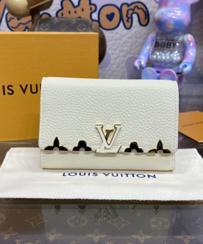 Replica Loius Vuitton Capucines Compact Wallet White - affordable luxury replica bag