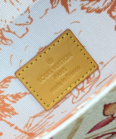 Replica Louis Vuitton Félicie Pochette White Orange Flowers - high-quality designer bag dupe