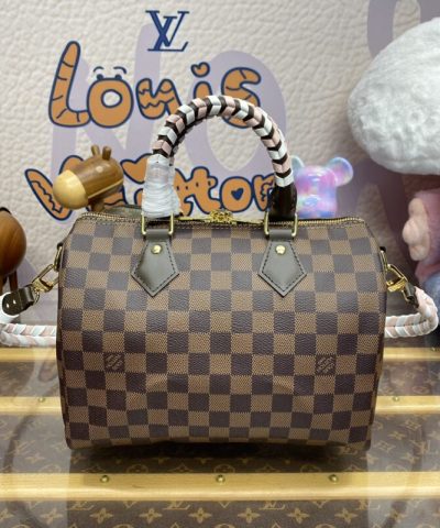 Replica Louis Vuitton Speedy 18 Brown Grid - 1:1 premium replica handbag