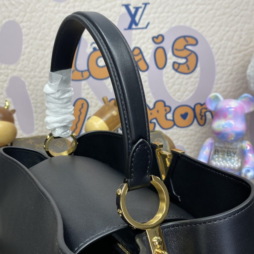 Replica Loius Vuitton Capucines Large Black Full