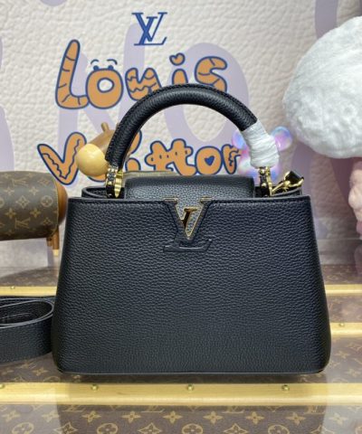 Replica Loius Vuitton Capucines Full Black - 1:1 premium replica handbag
